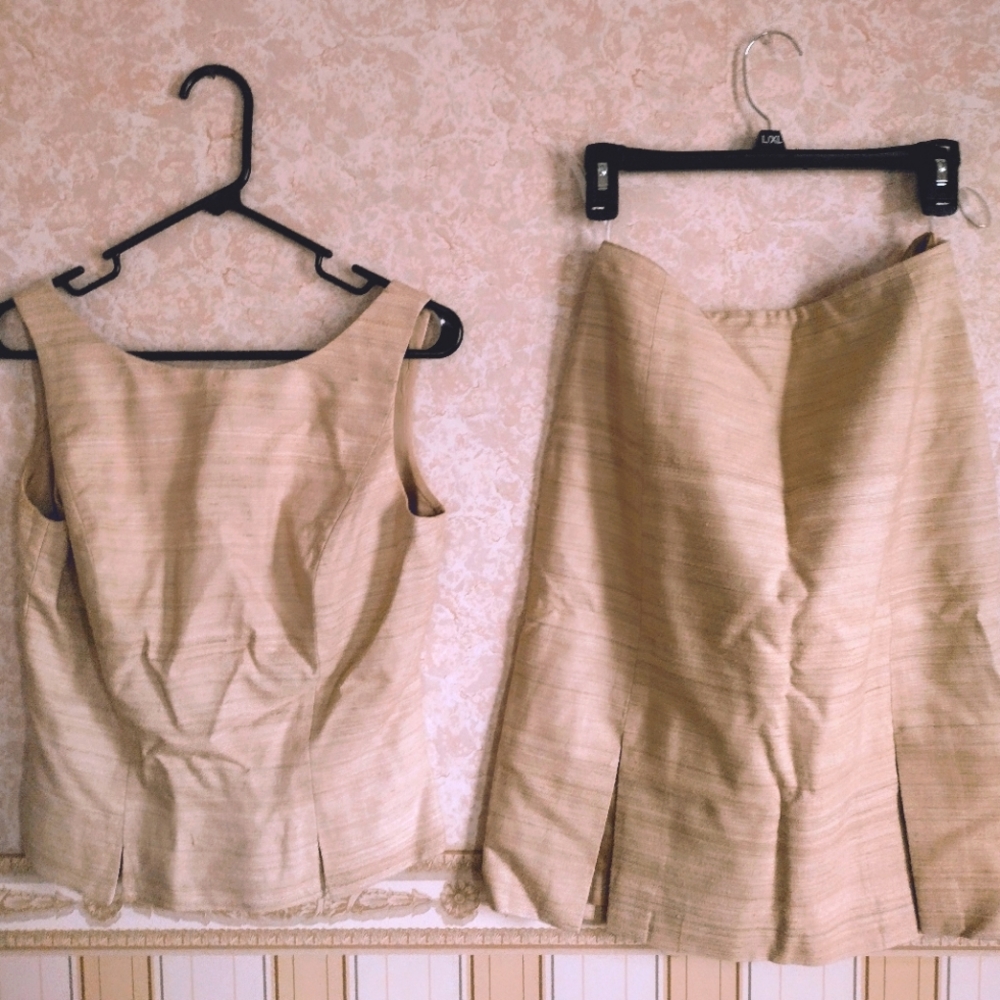 Vintage Noviello-Bloom Linen look suit size 4